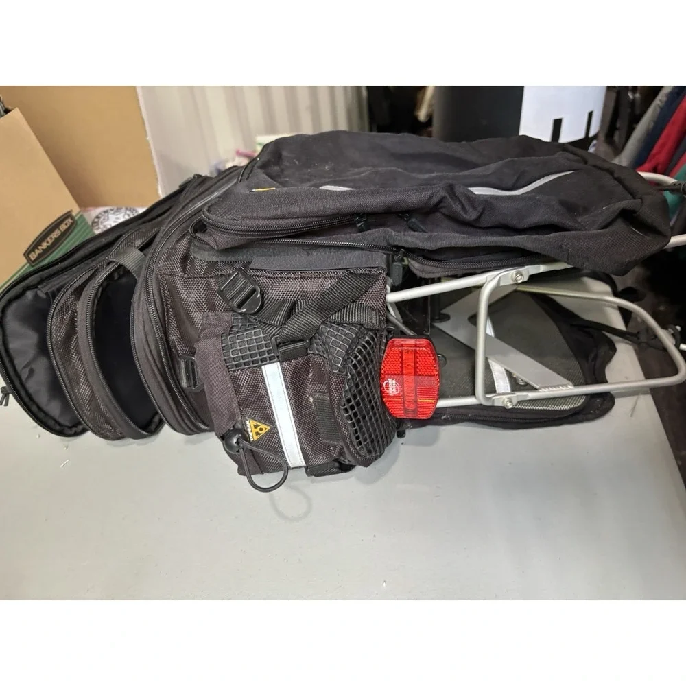 ~ Vintage TOPEAK MTX QuickTrack DXP TrunkBag Expandable Panniers + Qr Beam Rack